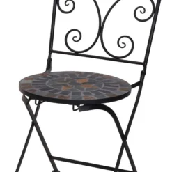 BISTRO STOEL ZWART MOZAIEK