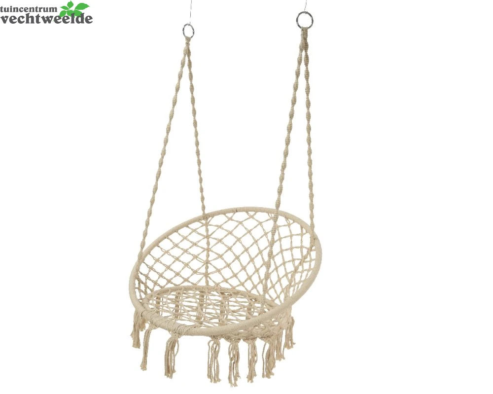Decoris Hangstoel Pes Katoen D82h123cm Crme 3 Decoris Hangstoel Pes Katoen D82h123cm Crme