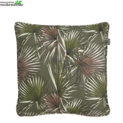 Mood Kussen Flora L45b45h10cm D.groen