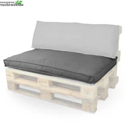 Unique Living Palletkussen Luana L80b120 D.grijs