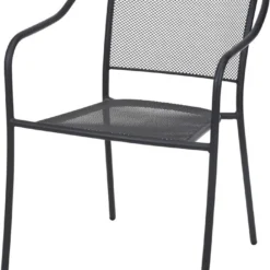 STOEL STAPELBAAR MESH GRIJS