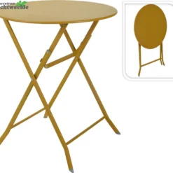 TAFEL VOUWBAAR DIA60CM MOSTERD