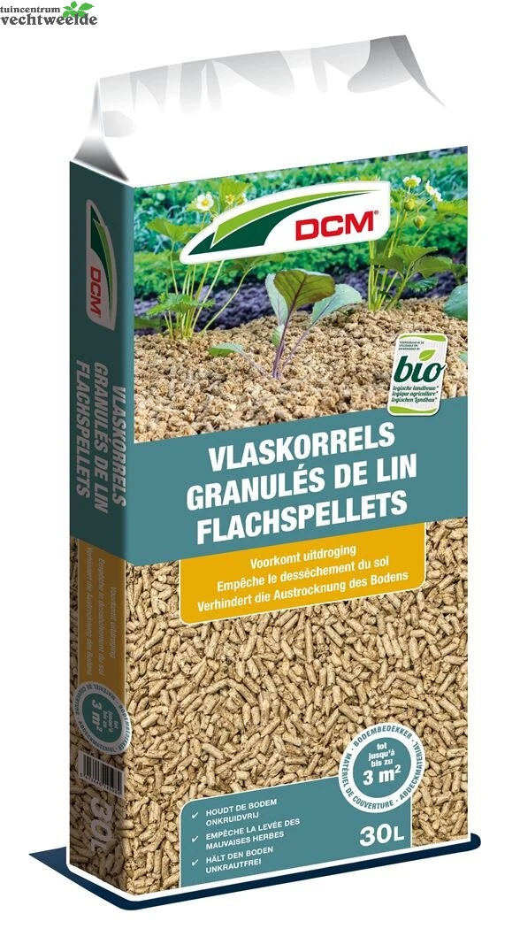 DCM Vlaskorrels Tegen Onkruid 30 Liter 3 DCM Vlaskorrels Tegen Onkruid 30 Liter